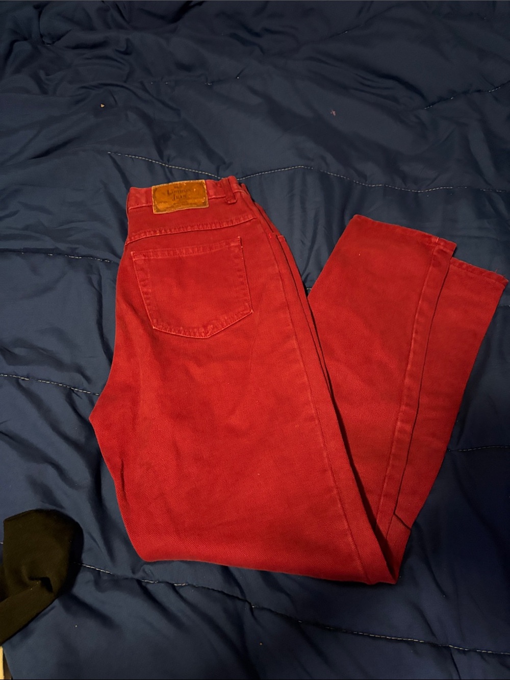 LONDONJEAN Men's Straight Red Corduroy Pants
